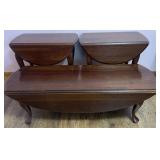 3 drop leaf tables, 2 end tables and coffee
