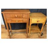 2 side tables, Ethan Allen single drawer and 2