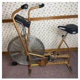 Schwinn Air-Dyne stationary bike, in basement