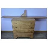 Ethan Allen 4-drawer chest and wall shelf, 33ï¿½ x