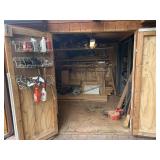 Contents of mini barn, premium lumber,