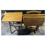 3 TV trays with stand