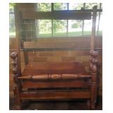 Antique full headboard, footboard and rails, 47'