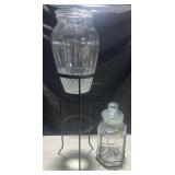 Glass beverage dispenser & decorative glass vase