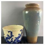Decorative pottery vase & planter, 8'-19.5' high