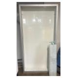 Display case with 8 glass shelves and hardware,