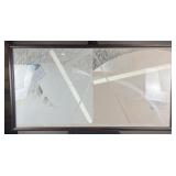 64' x 33' unclearly signed mixed-media depicting