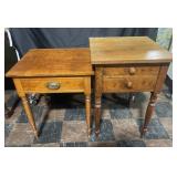 2 vintage side tables, 25'-29' high