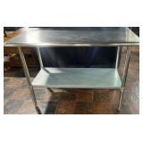 Stainless steel prep table, 48' x 24' x 36' high