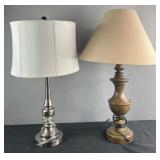 2 table lamps, 26'-28' high