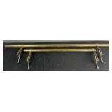 2 brass bar footrests, 33.5'-52' long
