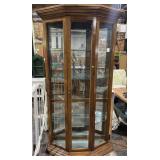 Pulaski Top & bottom lighted curio cabinet with 4