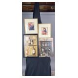 4 framed wall art, 2 framed prints, each