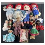 Group of dolls and accessories, Raggady Ann &