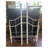 Antique cast iron full bed frame and rails, 54' x