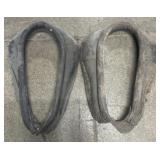 2 vintage leather horse collars