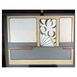 Unframed Art deco style acrylic on canvas