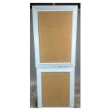 2 framed corkboards, 34'-42' high