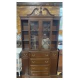 Vintage Chippendale-style mahogany breakfront