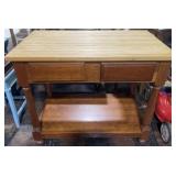 Kraft Maid butcher block kitchen island with 2