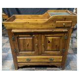 Link Taylor Pilgrim pine dry sink features a warm