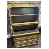 Dresser with hutch with light (not tested) 44'L x
