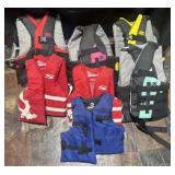 Group of life jackets
