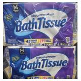 2- Ultra Premium bath tissue 45 rolls each