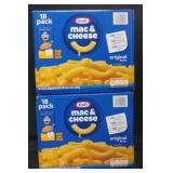 2 18pk case kraft Mac and cheese boxes