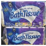 2- Ultra Premium bath tissue 45 rolls each