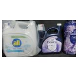 All free and clear 208oz laundry detergent. Downy