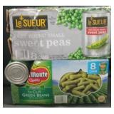 8pk cans sweet peas 8pk cans del monte green