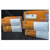 5 - boxes of large nitrile exam gloves 200 count