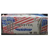 18pk monster ultra red white and blue razz cans