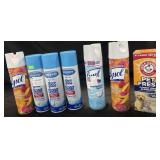 3 cans of glass cleaner. 3 cans of Lysol. 2.66lb