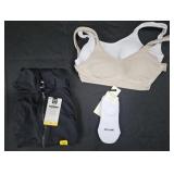 Women's size Medium jacket, Bali bras and socks.