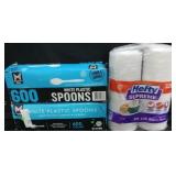 2 600ct white plastic spoons. Hefty Supreme 320