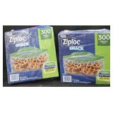 2- Ziploc snack size bags 300 count each