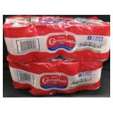 2 8pk carnation evaporated milk cans