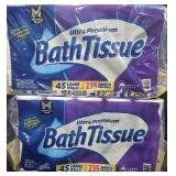 2- Ultra Premium bath tissue 45 rolls each