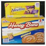 24ct 2pk fig newton's. 3oz duchess honey buns