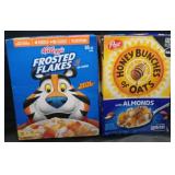 Kellogs frosted flakes 55oz cereal box. Post