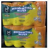 2- 4 packs Disinfecting wipes 78 each wipes.