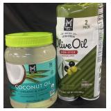 56FL oz coconut oil. 2 pack Olive oil non-stick