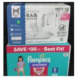 Premium baby wipes fragrance free wipes 12pks