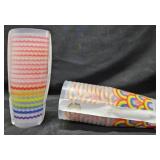 Rainbow colored hard plastic cups 24 count