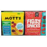 90ct Motts asst fruit snacks. 190ct fruity snacks