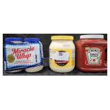 Miracle Whip 60oz. Duke's mayonnaise 64oz. Heinz