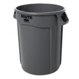 2- Rubbermaid Brute Trash Can, 32 gal