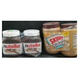 2 Nutella spread 26.5oz. 2pk Skippy creamy peanut